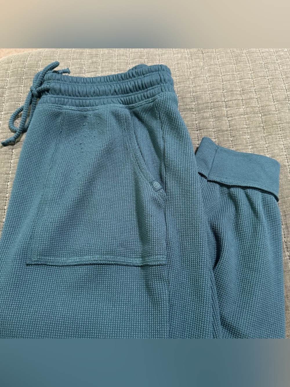 Teal Waffle Knit Lounge Pants
